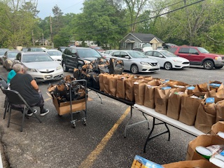 April Food Bank in action