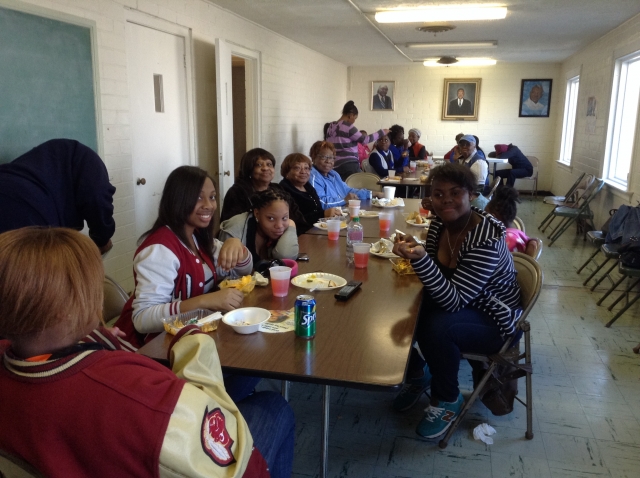 Lunch was served after the walk. 